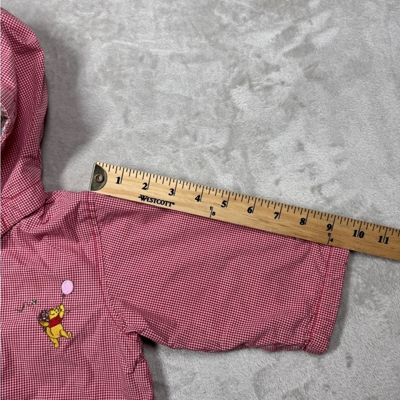Disney X H&M Winnie the Pooh Vintage Style Red White Gingham Plaid Jacket 6-9M - Picture 9 of 16